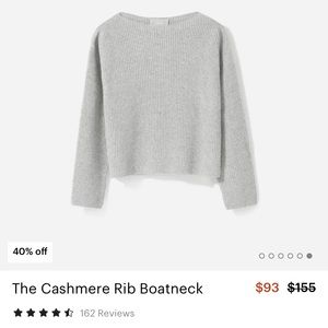 Everlane Cashmere Boatneck Sweater